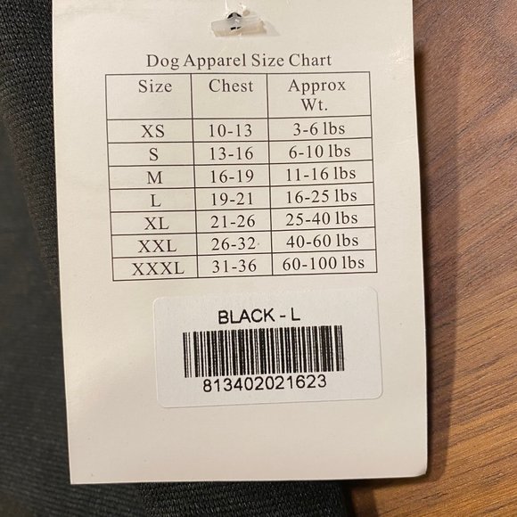 BaxterBoo Dog Hoodie | Black | Size Large - Picture 7 of 9